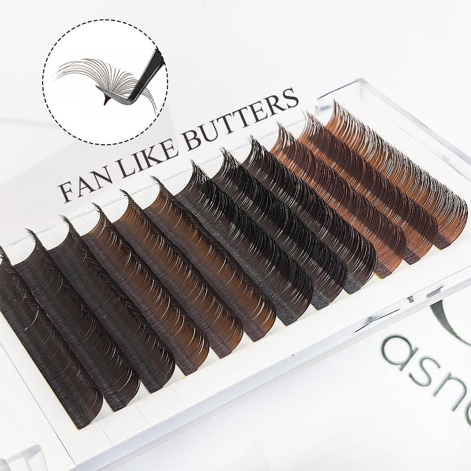 Brown Color Volume Eyelash Extenisons