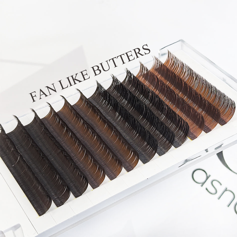 Brown Color Volume Eyelash Extenisons
