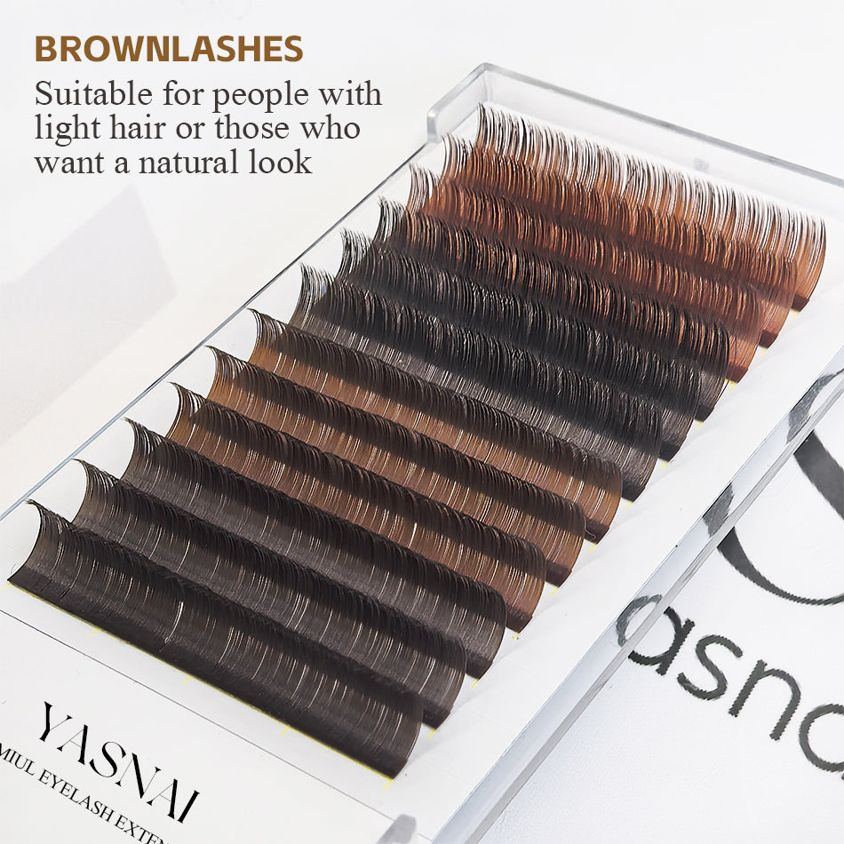 Brown Color Volume Eyelash Extenisons