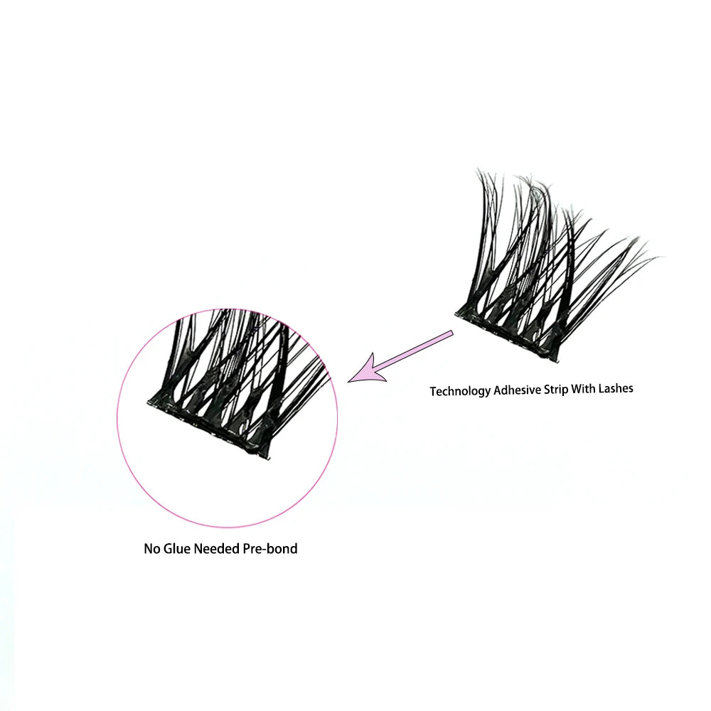 Self adhesive lash strips no glue