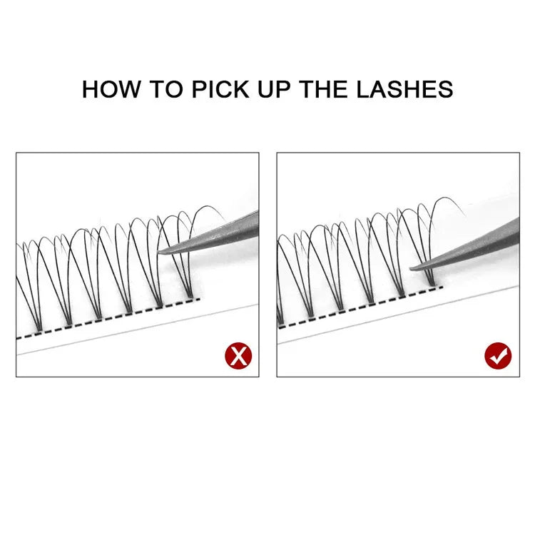 3D Short Stem Premade Volume Fans eyelash