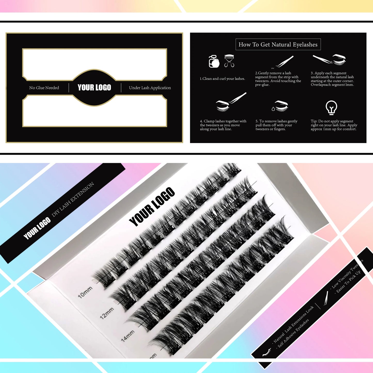 D Curl Lashes Superfine Band No Glue