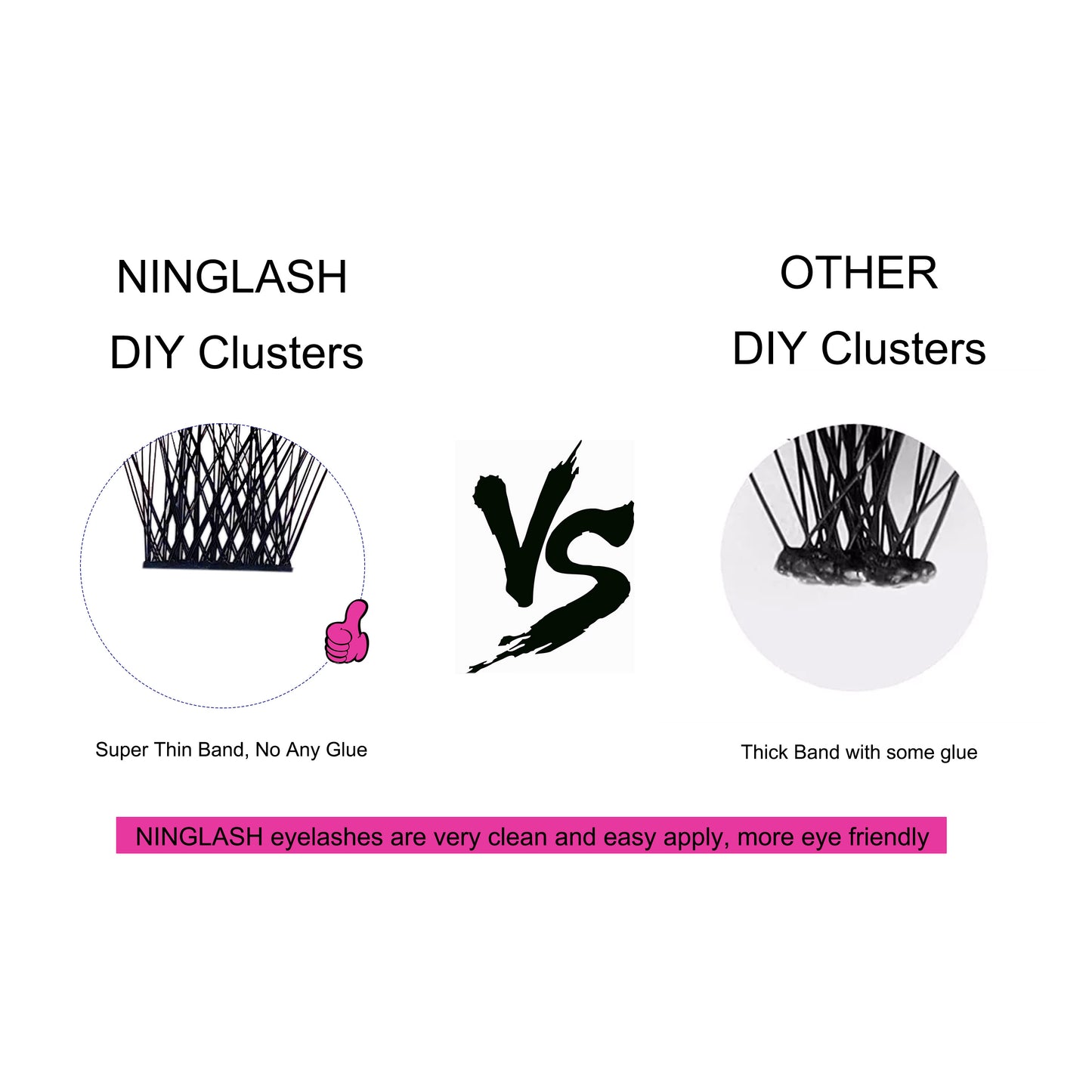 Mink Cluster DIY Eyelashes Extensions At