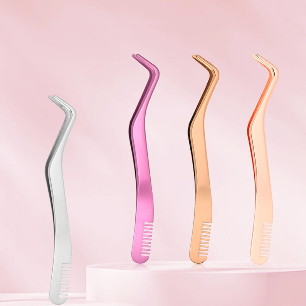 DIY Segmented Eyelashes Extension Tweezers Set