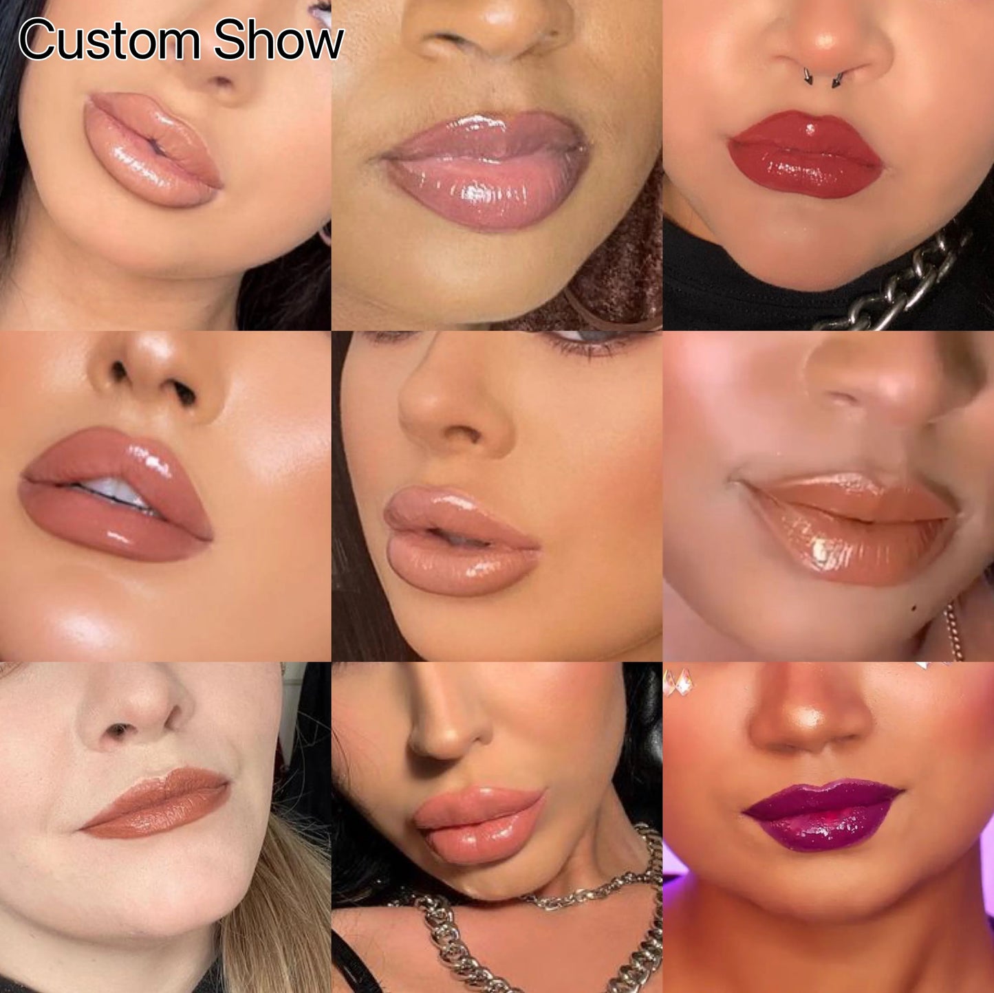 Lip and changing lip gloss tubes and box custom label