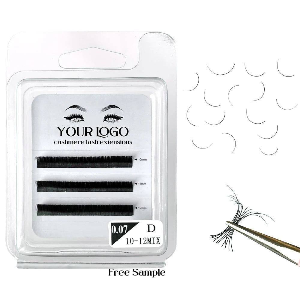 4 Rows Mini Brown Lash Extensions Tray