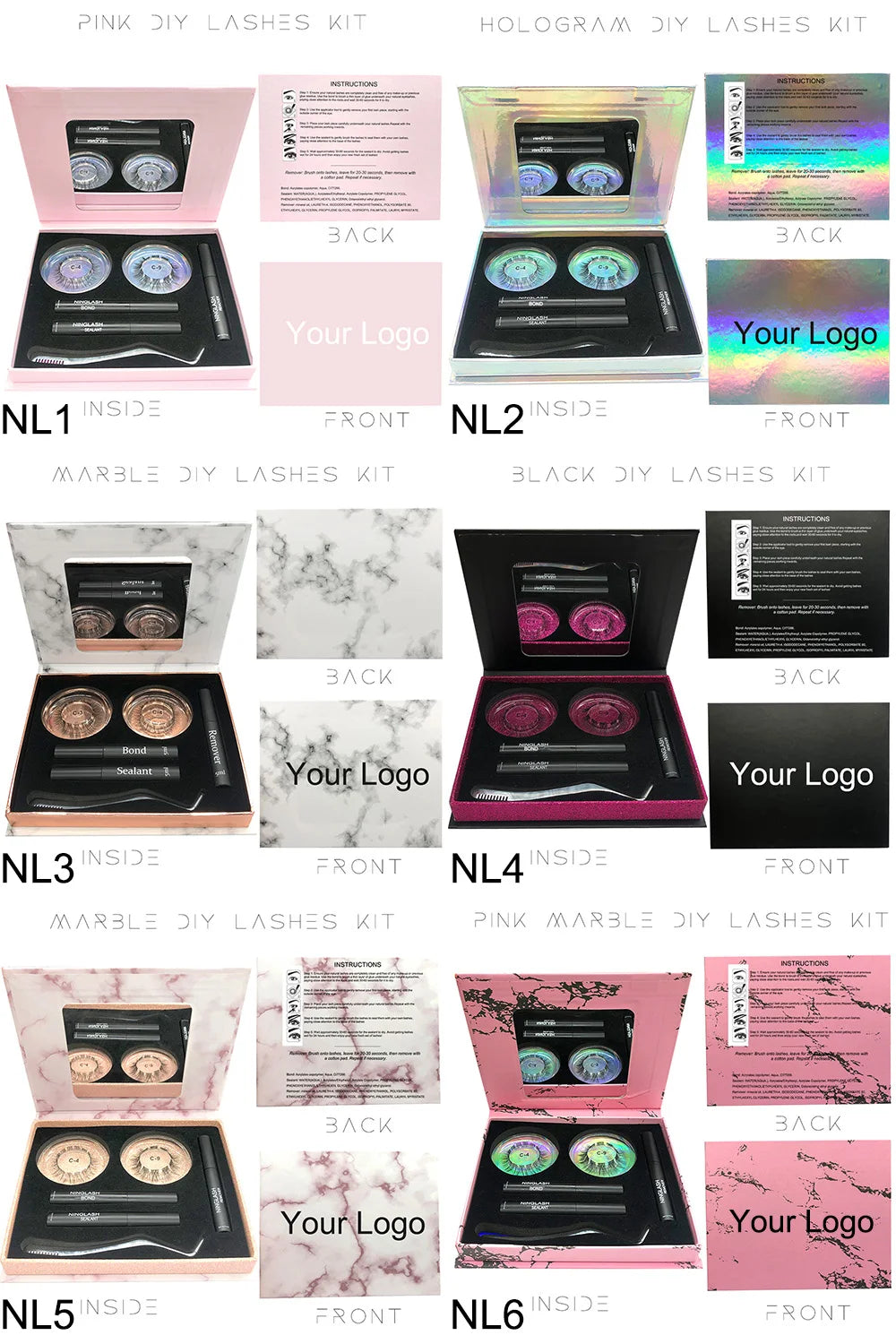 Fan Cluster Eyelashes DIY Lash Extension Kit Pre Cut Eyelash
