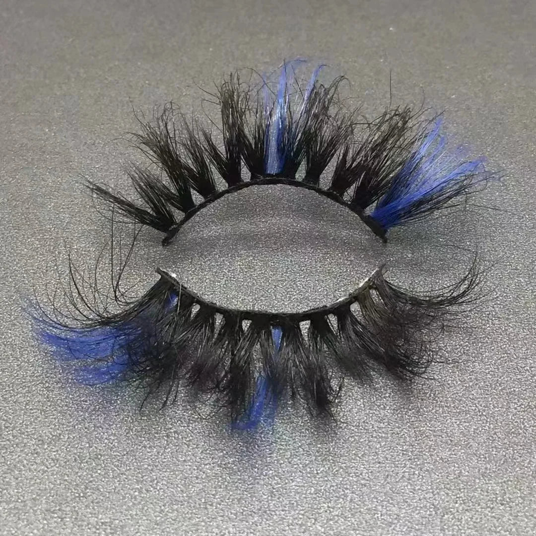 Colored Crossed Mink Strip Eyelash