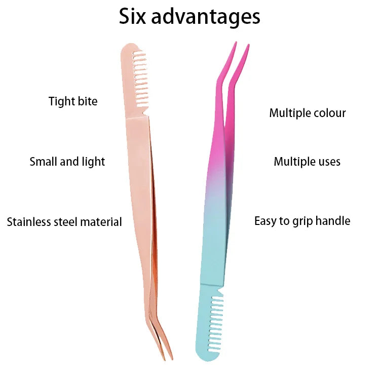 Curler With Comb Slanted Eyebrow