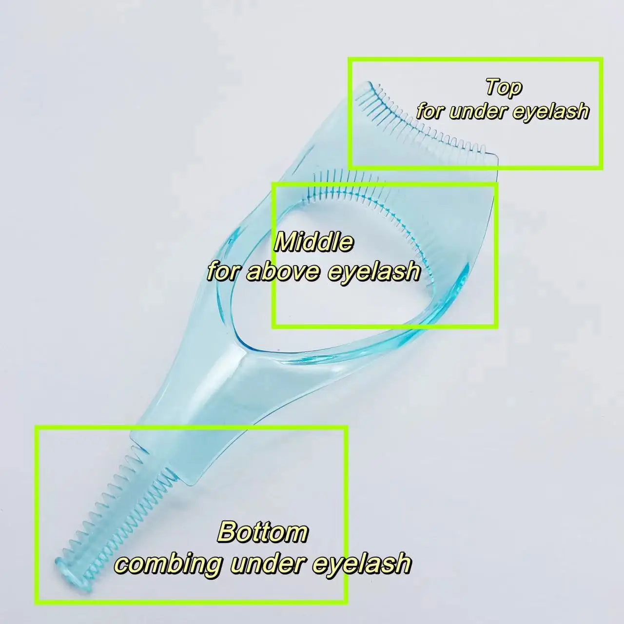 Wholesale Plastic Colorful 3 IN 1Eyelash Comb