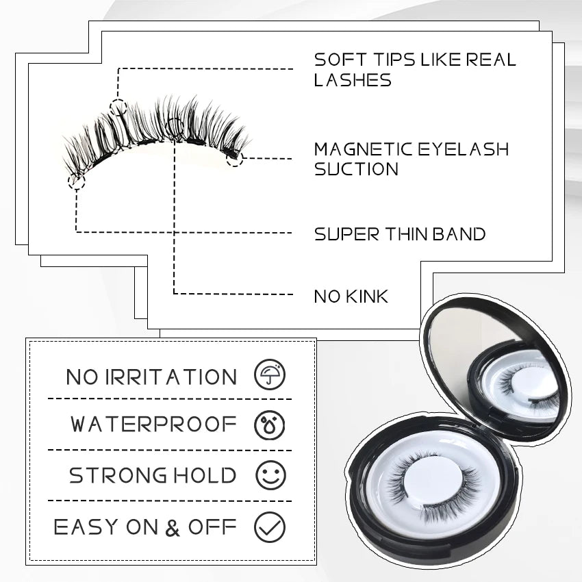 Double layers hard magnetic eyelashes