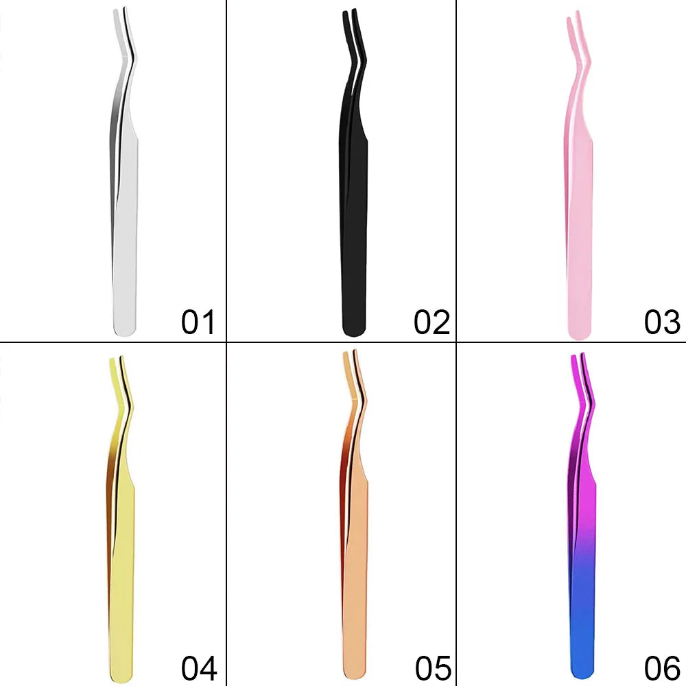 Fiber lash tweezers stainless