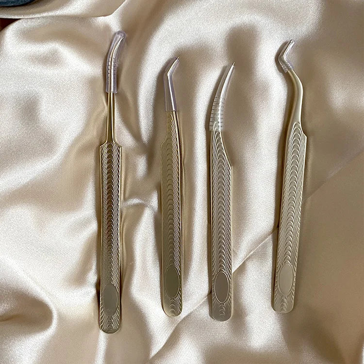 High Density 90 Degree Eyelash Stainless Steel Tweezers