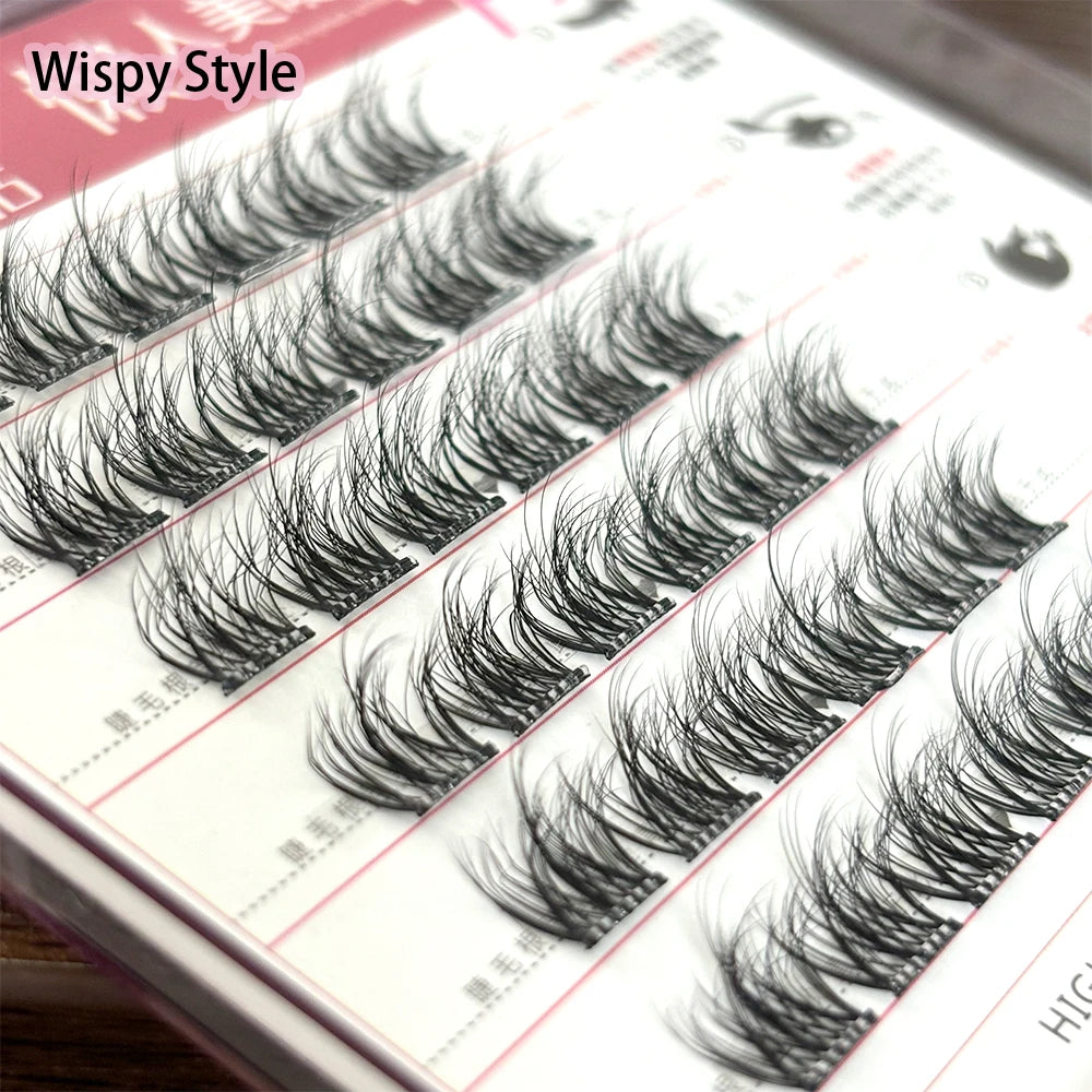 Fluffy Press on Self Adhesive Lashes. Cluster