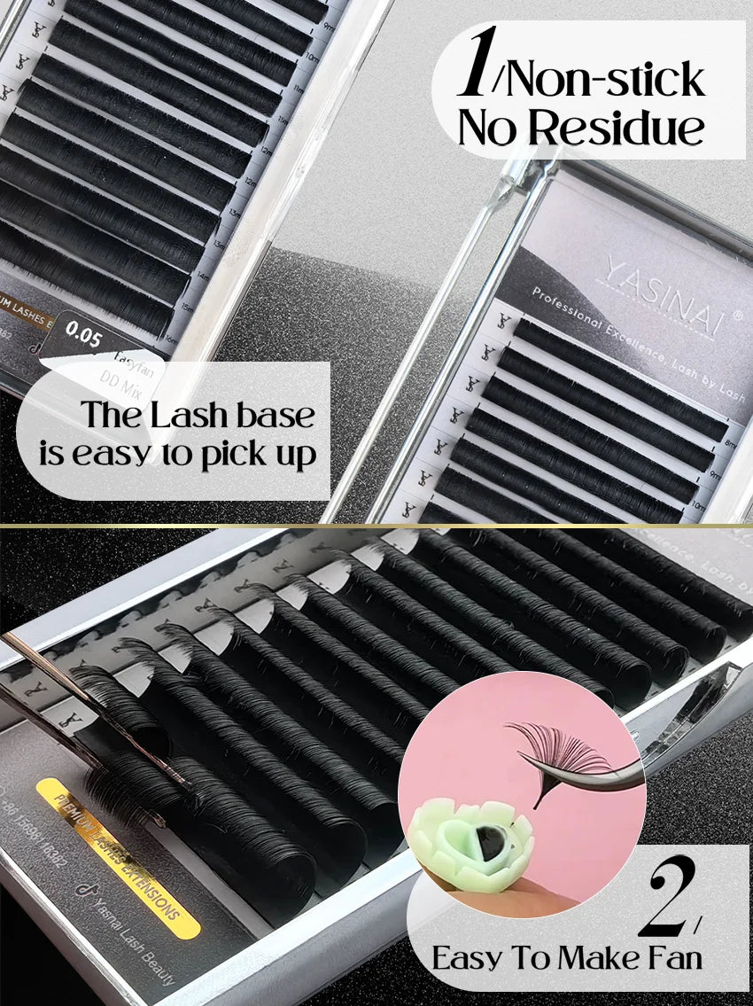 Black Cashmere Lash Extensions Trays
