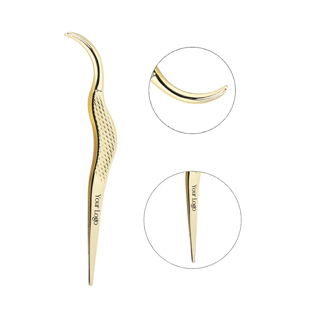 Fiber lash tweezers stainless