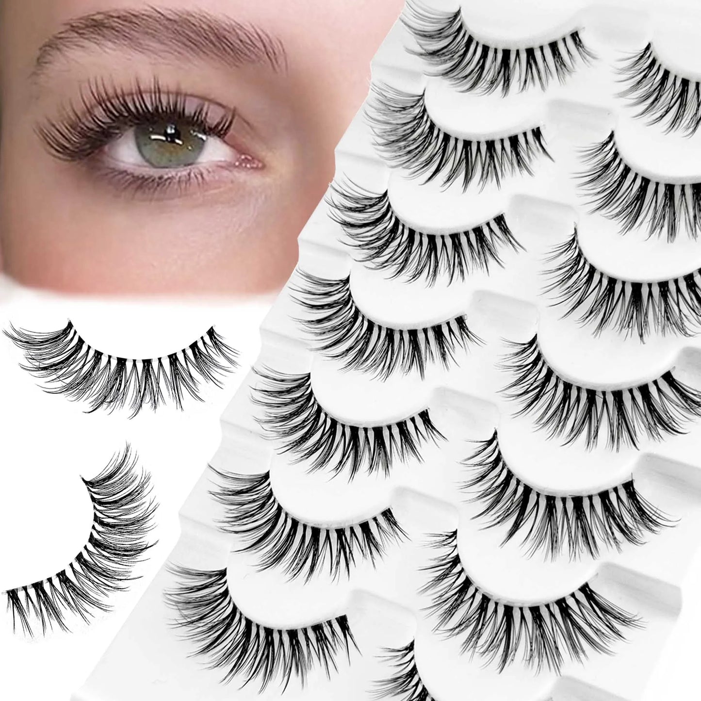 Clear Band Natural Look Strip Lashes
