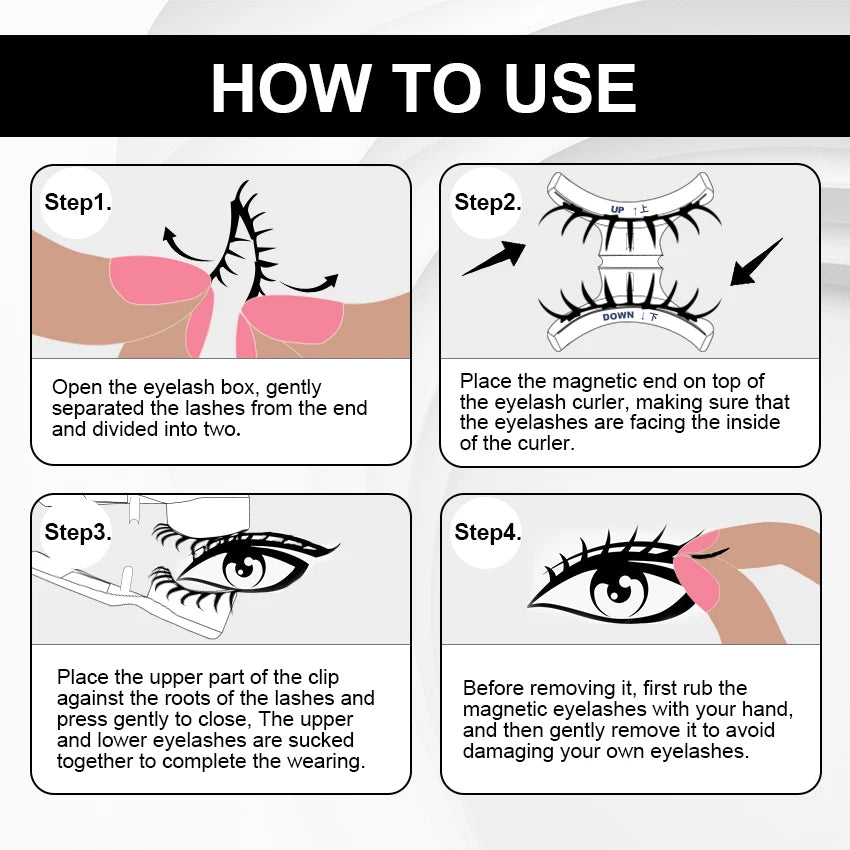 Double layers hard magnetic eyelashes