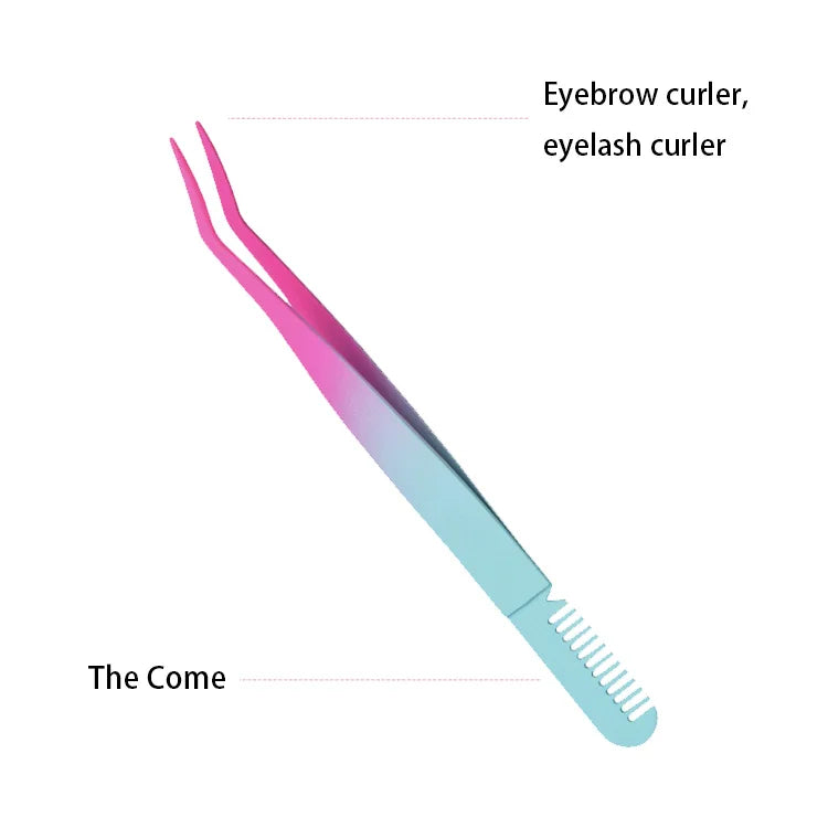 Curler With Comb Slanted Eyebrow