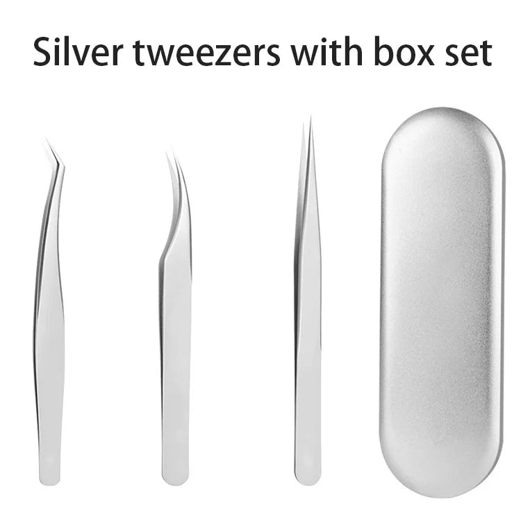 Stainless 45 Degree Curved Tweezers