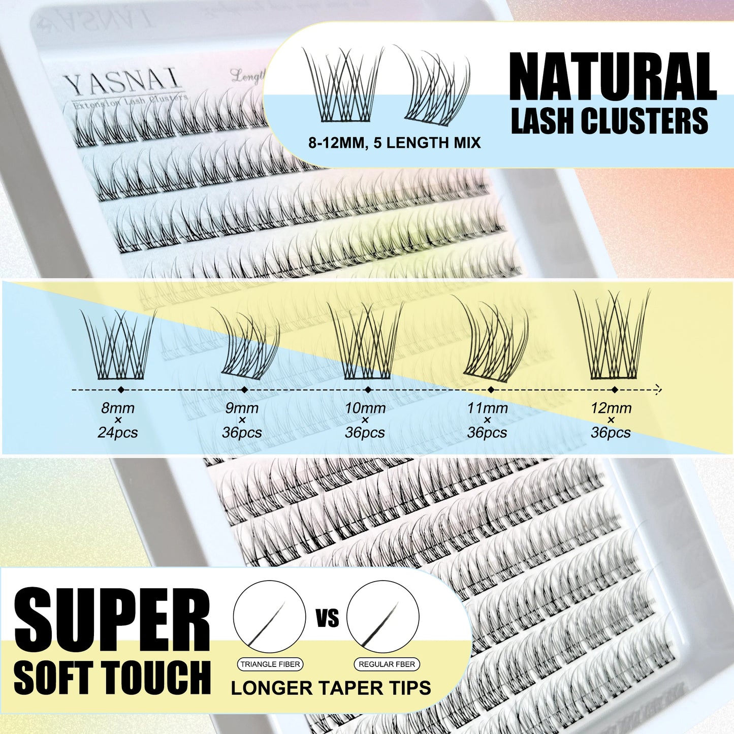 Matte Eye Lash Cluster Kit Bulk