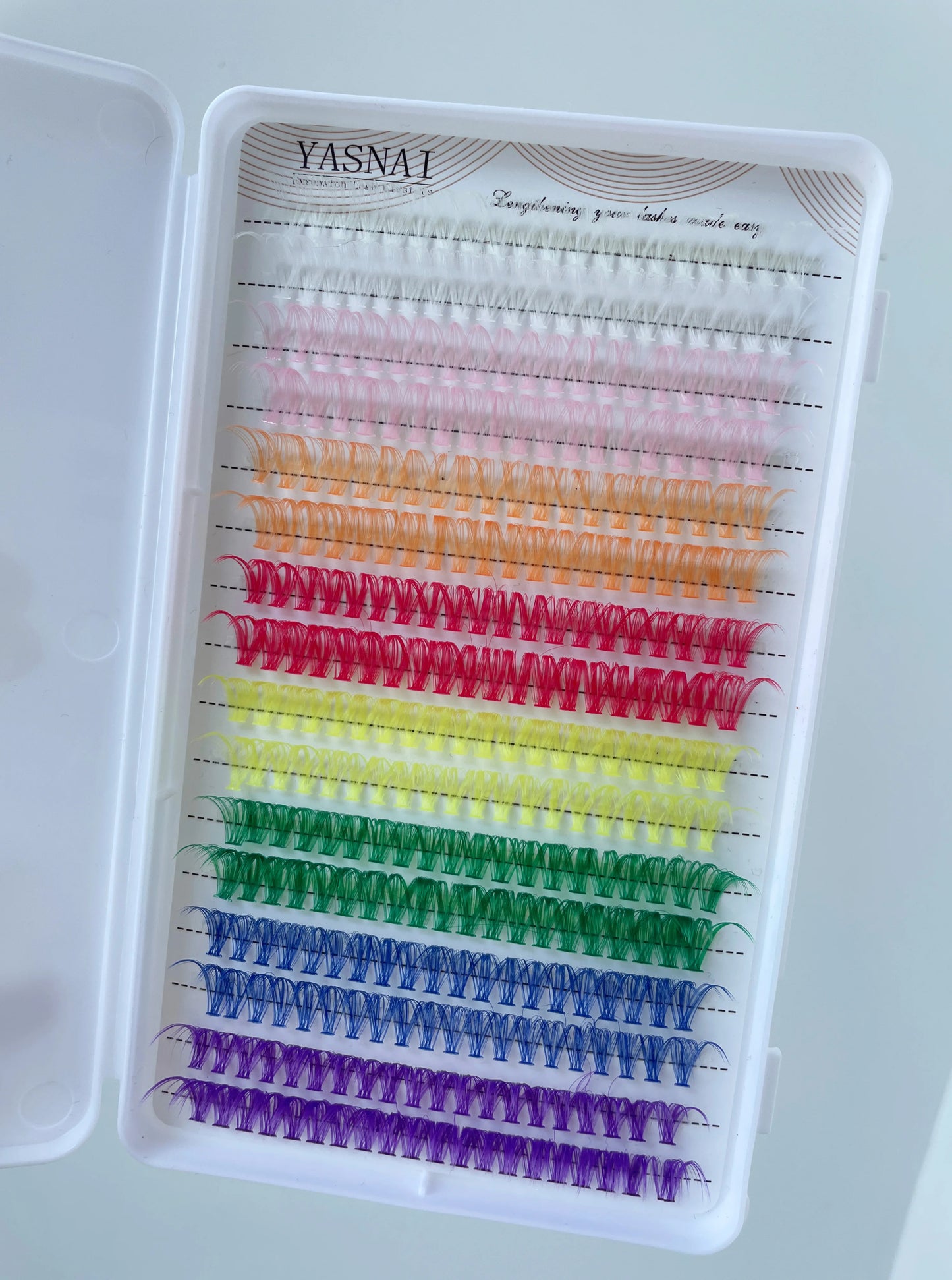 Soft Colored 14-16mm Mixed 8 Colors colored lashes