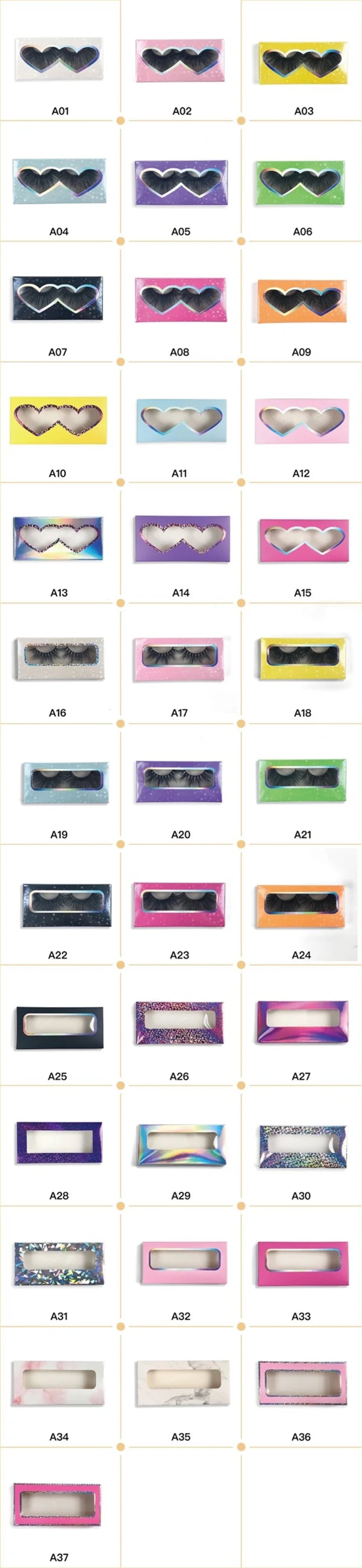 Spot Fast Delivery Color Paper Eyelash Boxes