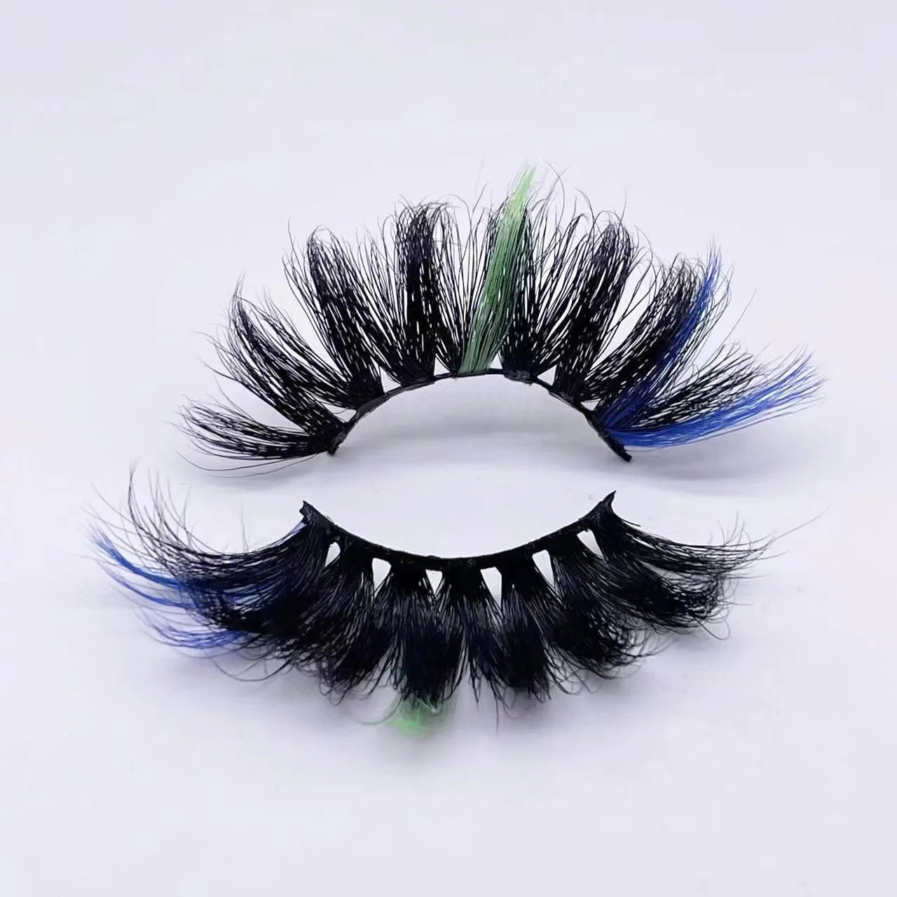 Colored Crossed Mink Strip Eyelash
