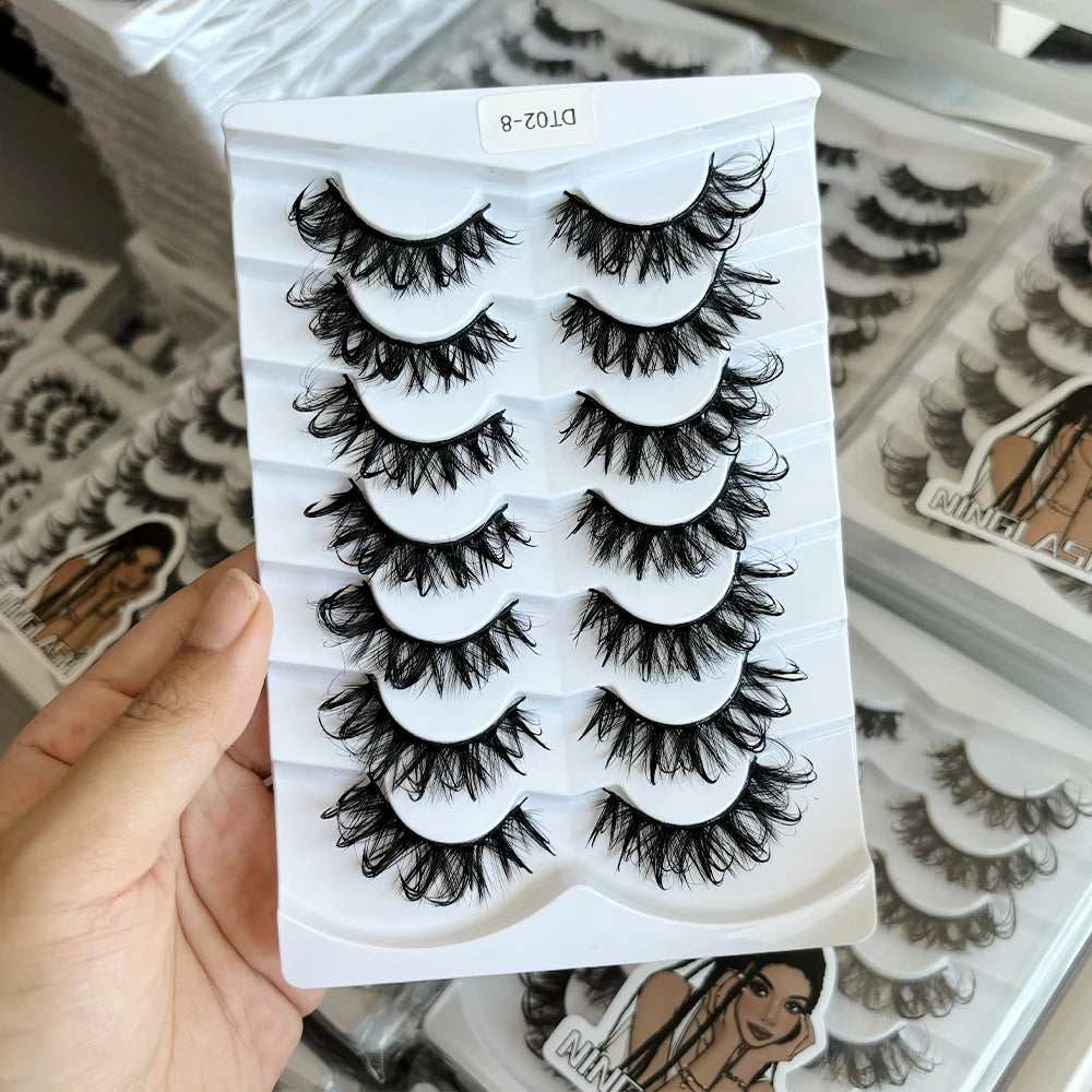 7 Pairs Wet Look Strip Eyelashes