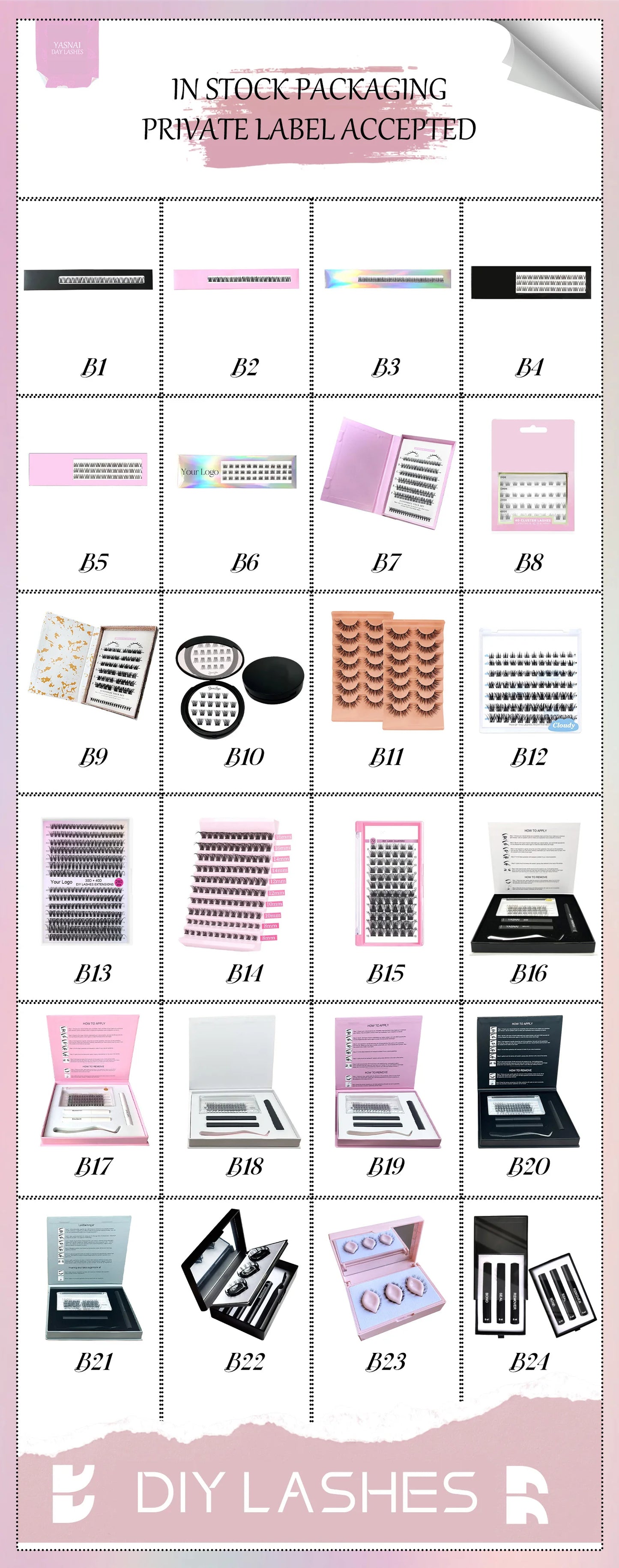 Natural Reusable Strong Self Adhesive Clusters Eyelashes