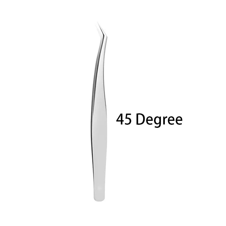 Stainless 45 Degree Curved Tweezers