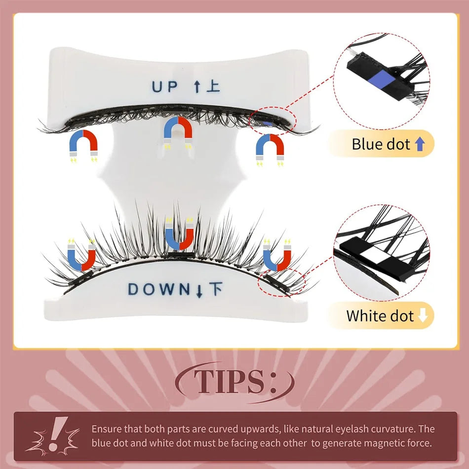 Natural No Glue Needed Reusable Magnetic Eyelashes