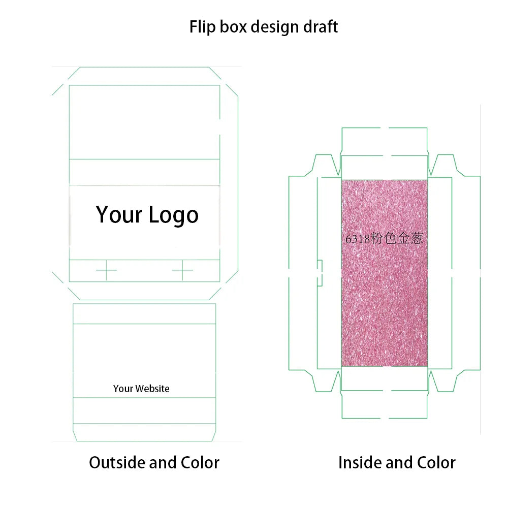 Spot Fast Delivery Color Paper Eyelash Boxes