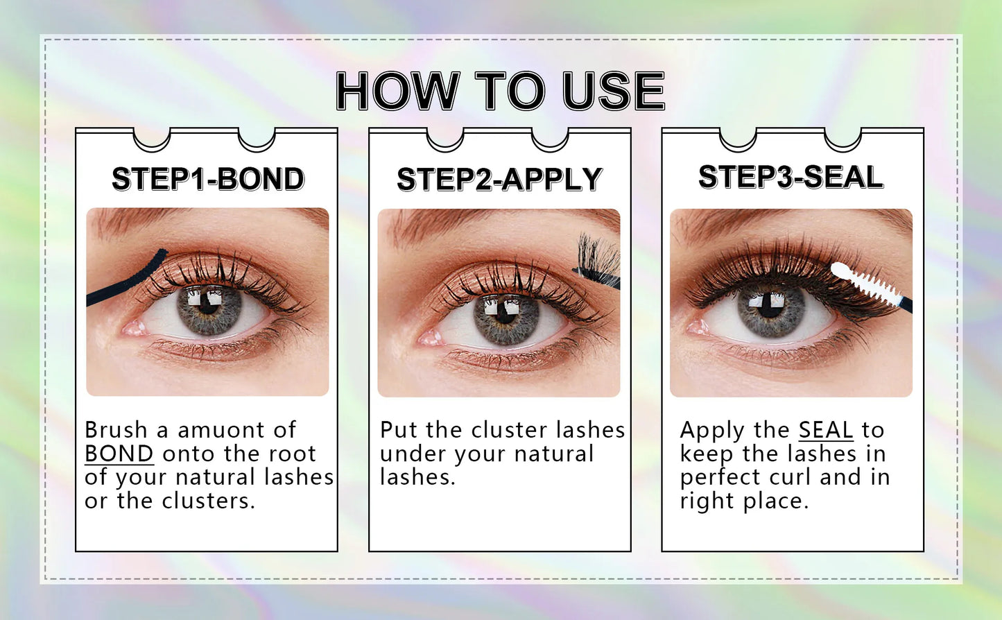 200D Volume Eyelash 14-20mm Wispy Individual Lashes D Curl Eyelash Fluffy Thick Cluster