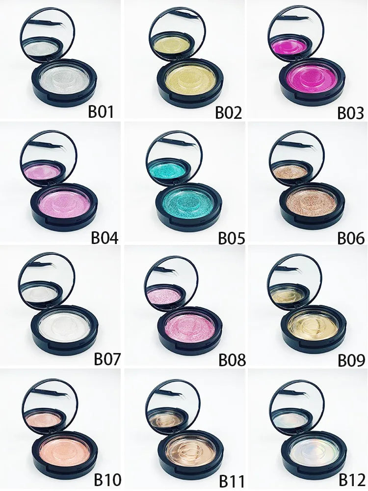Pink Lashes Glitter Box With