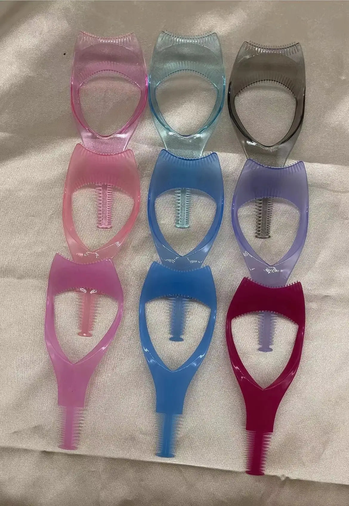 Wholesale Plastic Colorful 3 IN 1Eyelash Comb