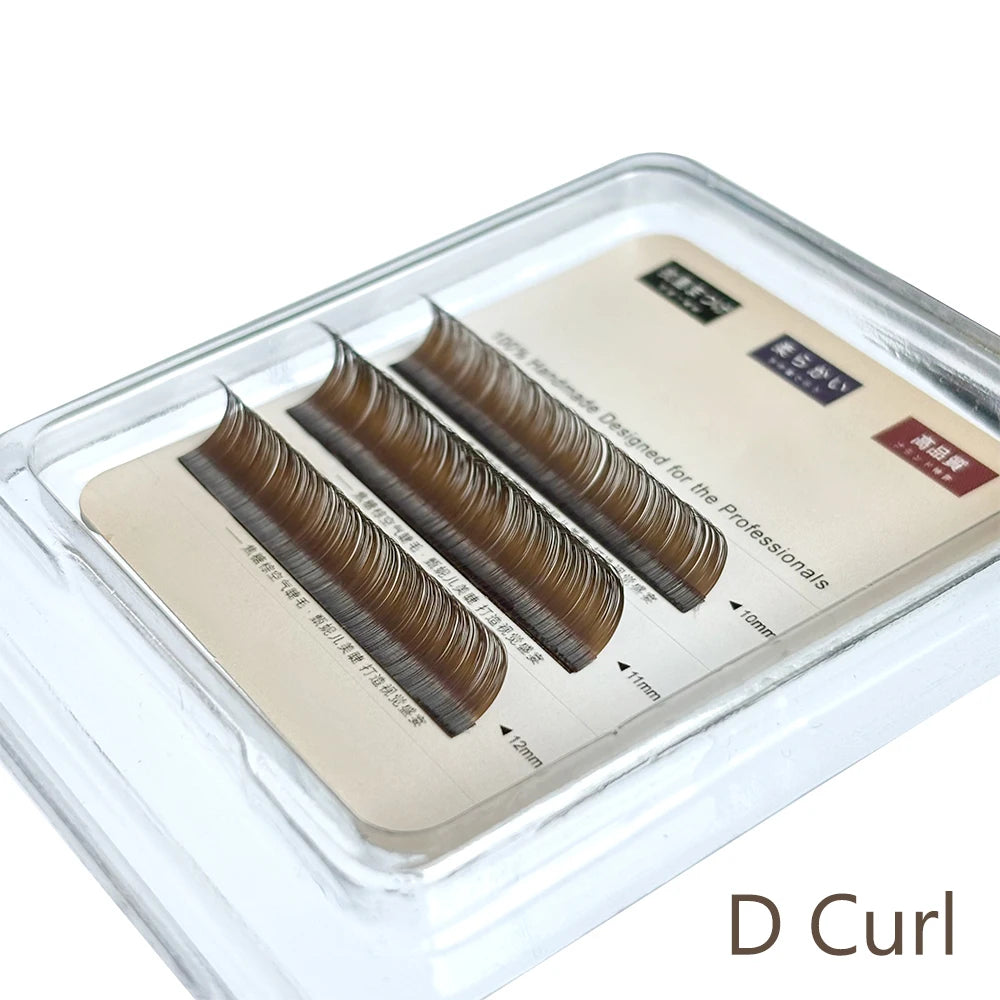 4 Rows Mini Brown Lash Extensions Tray