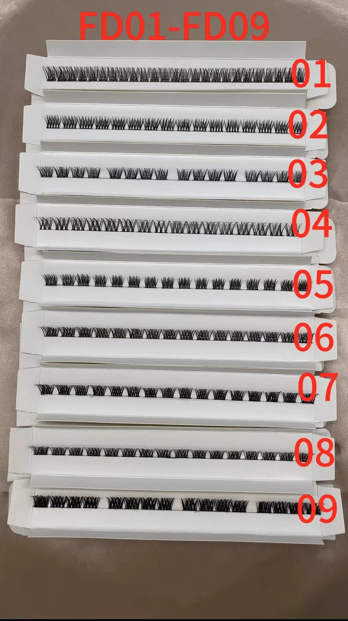 DIY Lash Ribbon pre cut cluster ribbon eyelash extension lashes kit