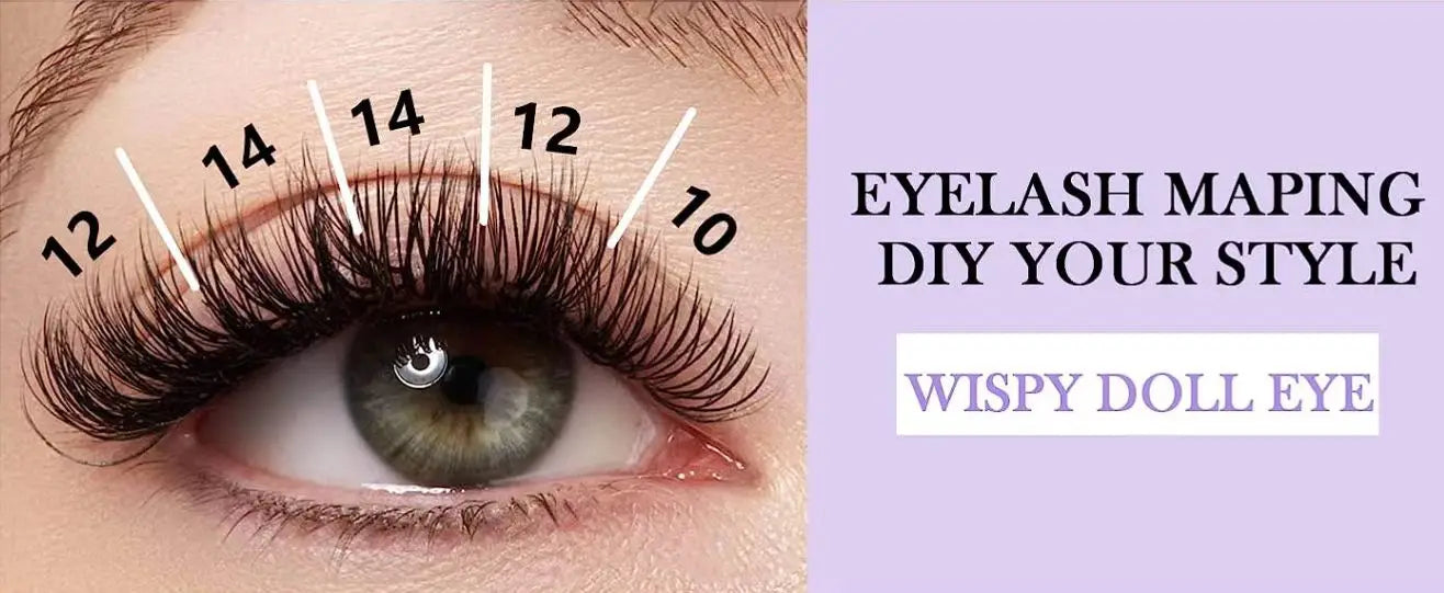 pre-cut Segmented eyelash kit seal bond and tweezers lashes cluster