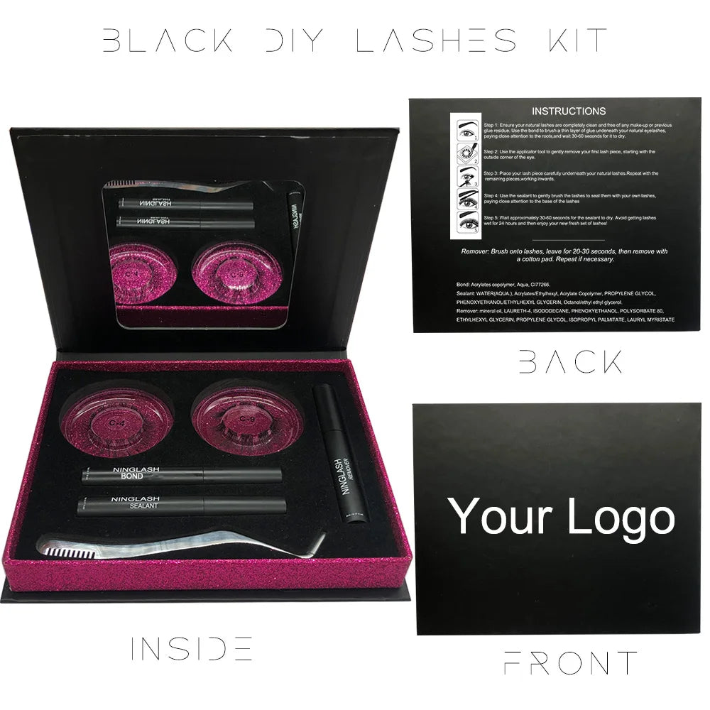 Fan Cluster Eyelashes DIY Lash Extension Kit Pre Cut Eyelash