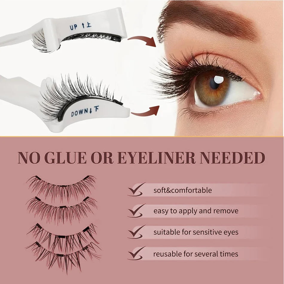 Natural No Glue Needed Reusable Magnetic Eyelashes