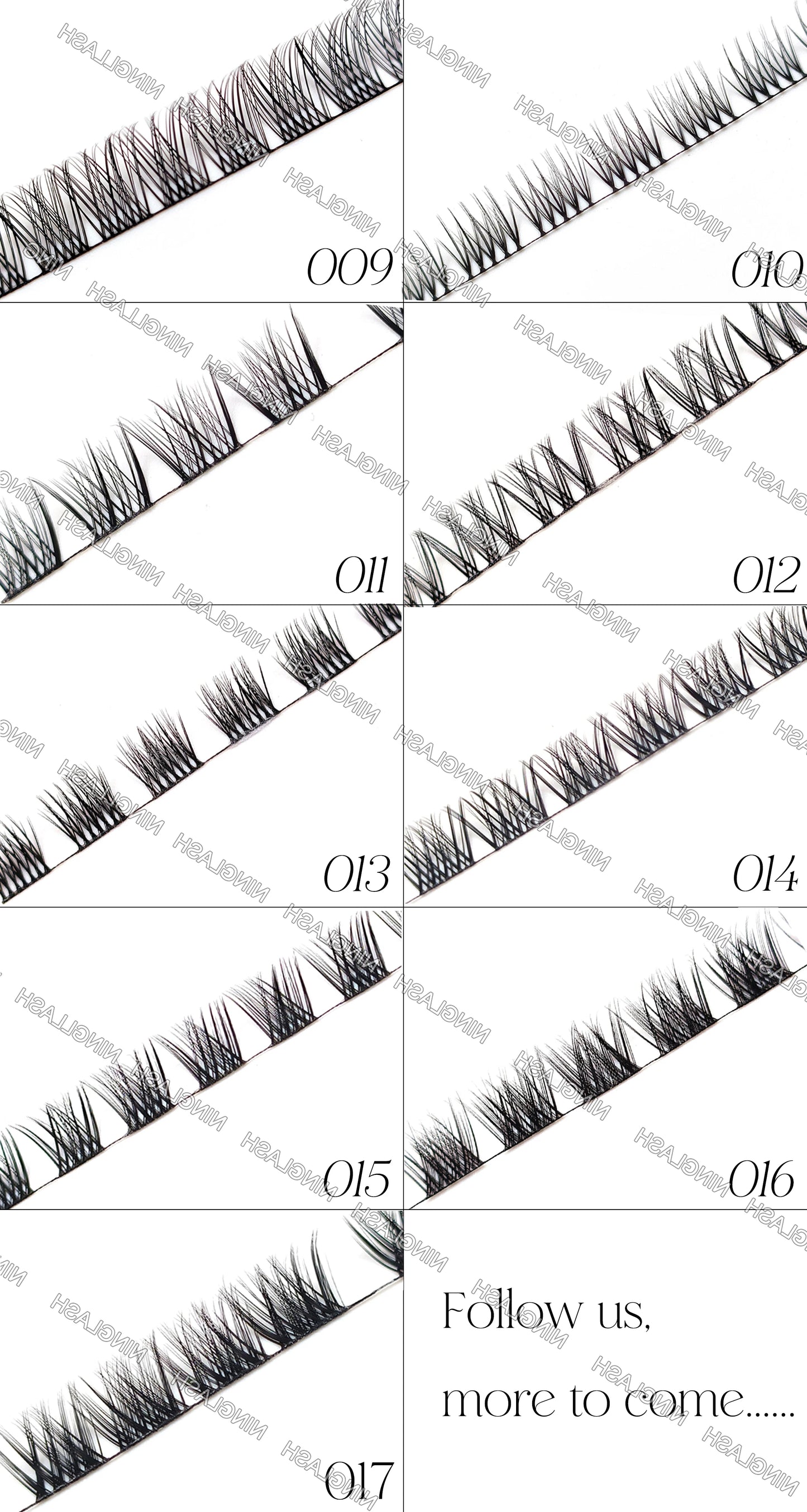 Segment Individual Cluster Lashes Customizable
