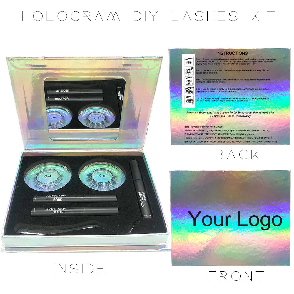 Fan Cluster Eyelashes DIY Lash Extension Kit Pre Cut Eyelash