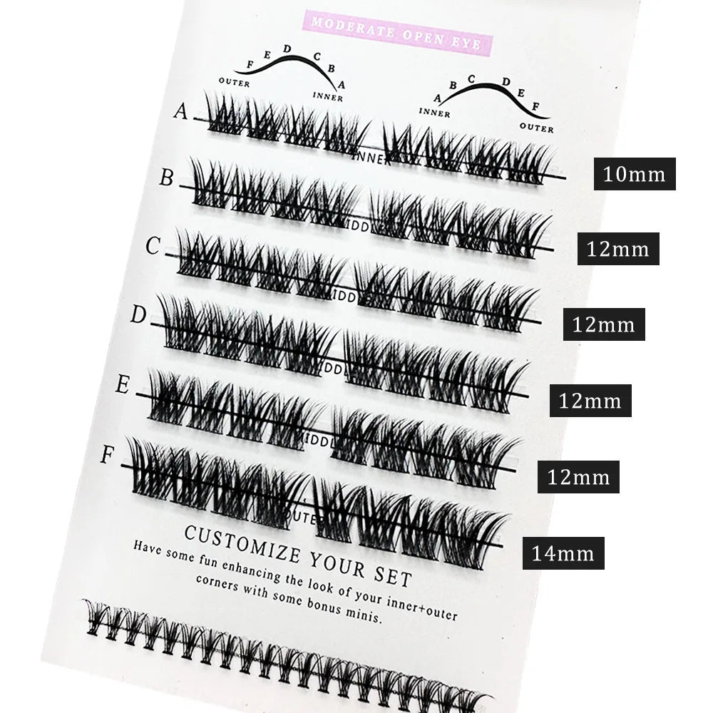 DIY Cluster 3D Soft Cluster Lashes Extensions Kit Segment Eyelash Extension Set