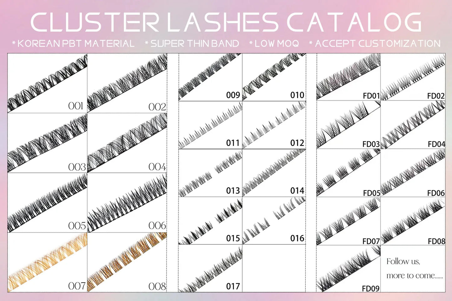 With Tweezer Reusable Pre-bond Glueless Mega Cluster Lashes Kit