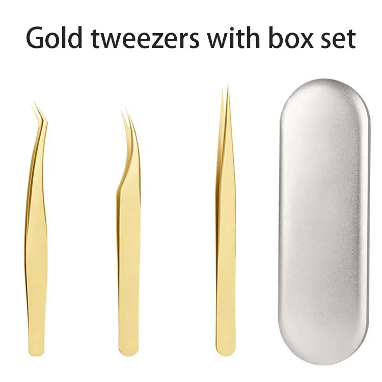 Stainless 45 Degree Curved Tweezers