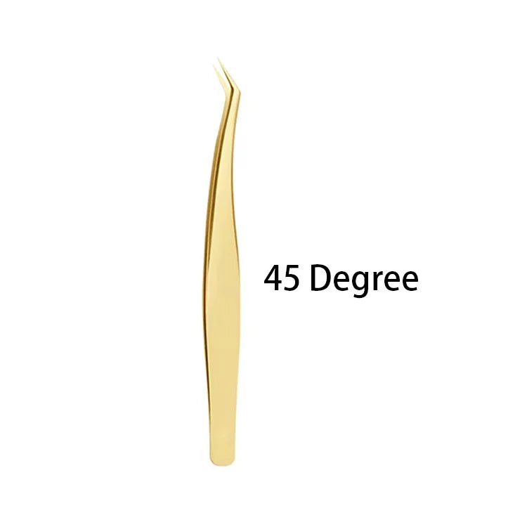 Stainless 45 Degree Curved Tweezers