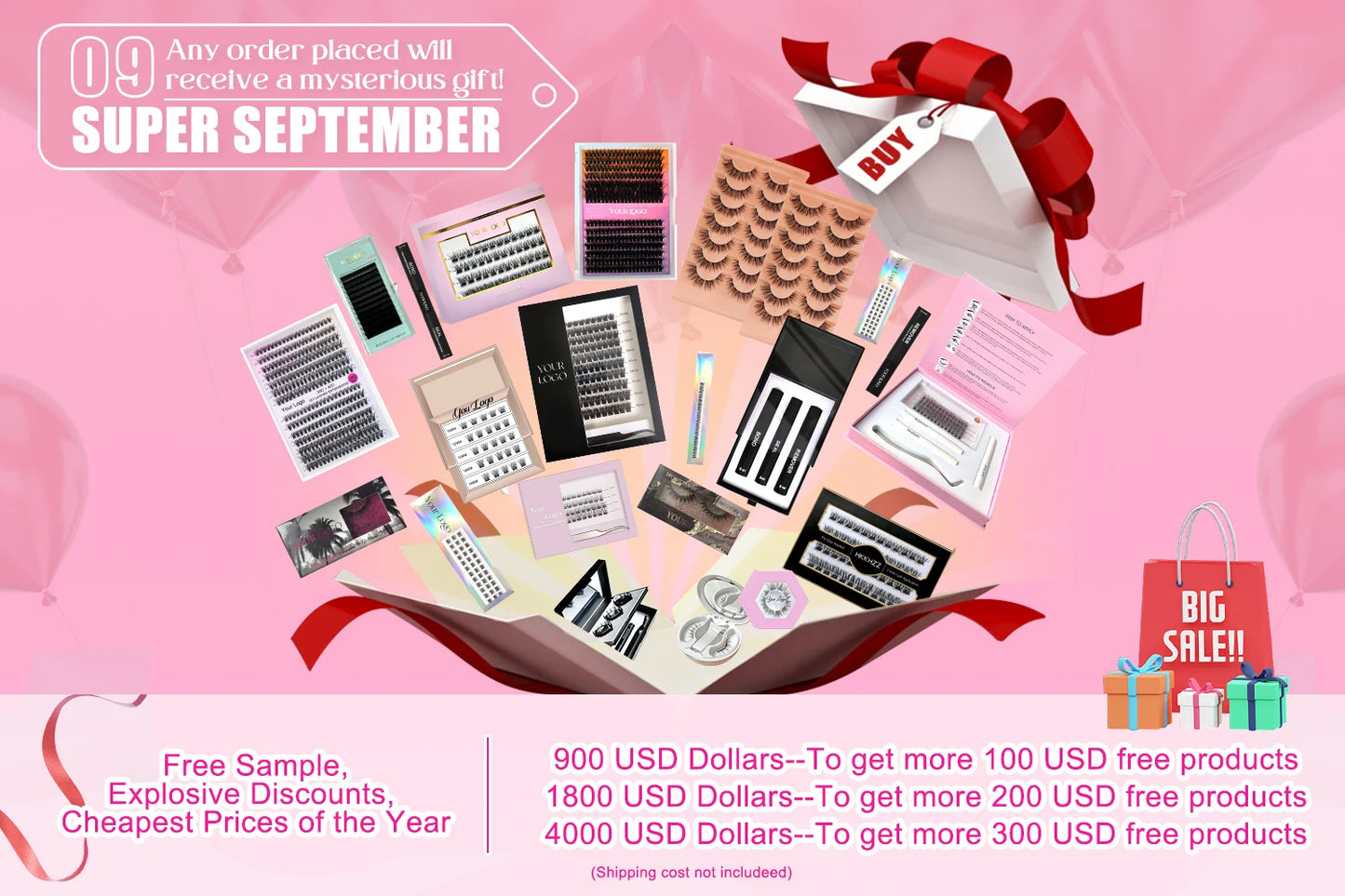 7 Pairs Wet Look Strip Eyelashes