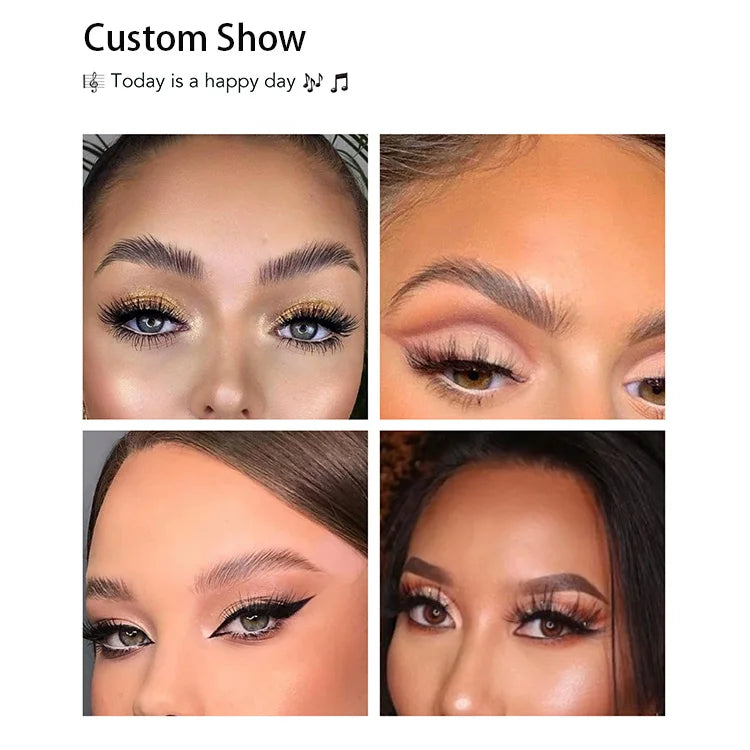5D Faux mink magnetic lashes with eyeliner