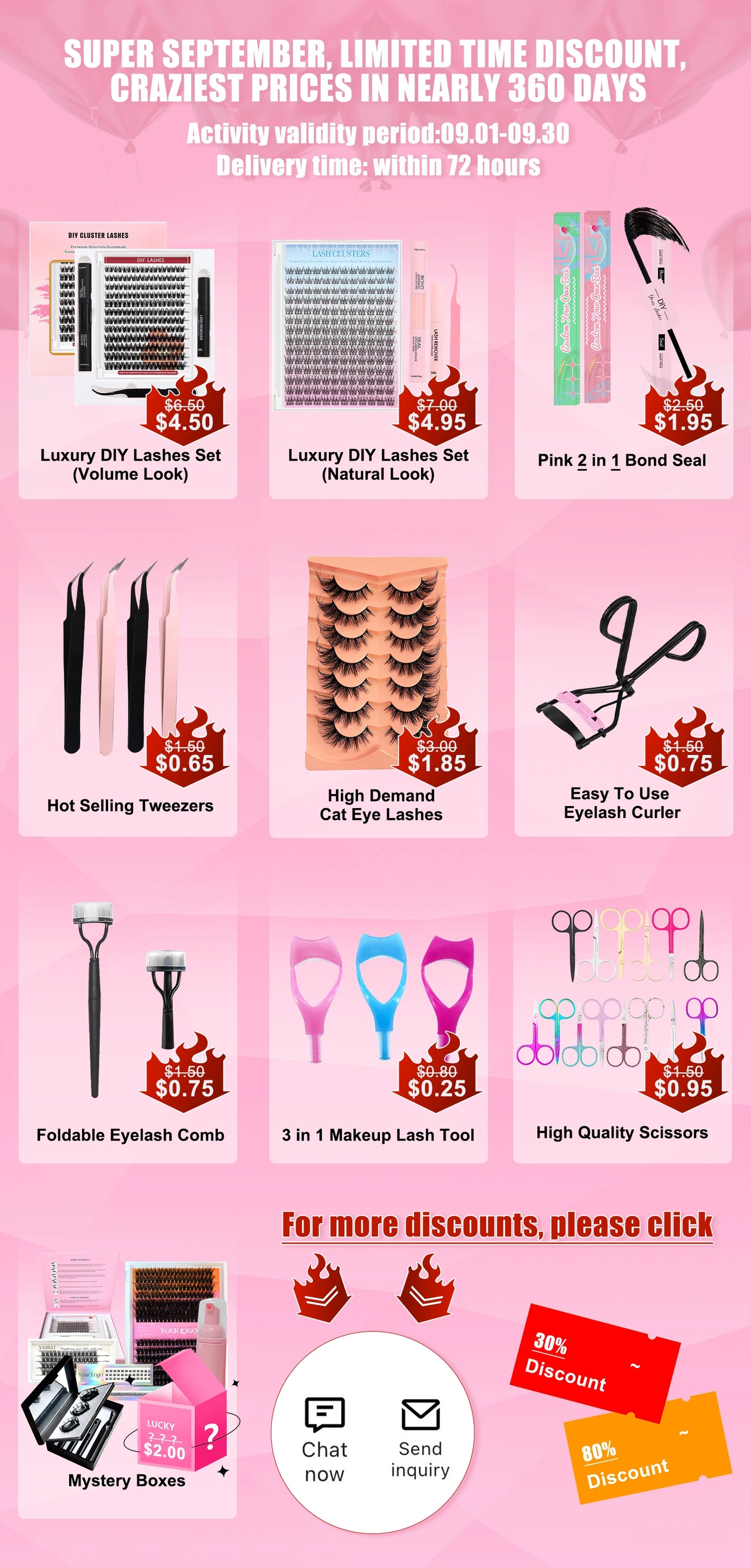 7 Pairs Wet Look Strip Eyelashes